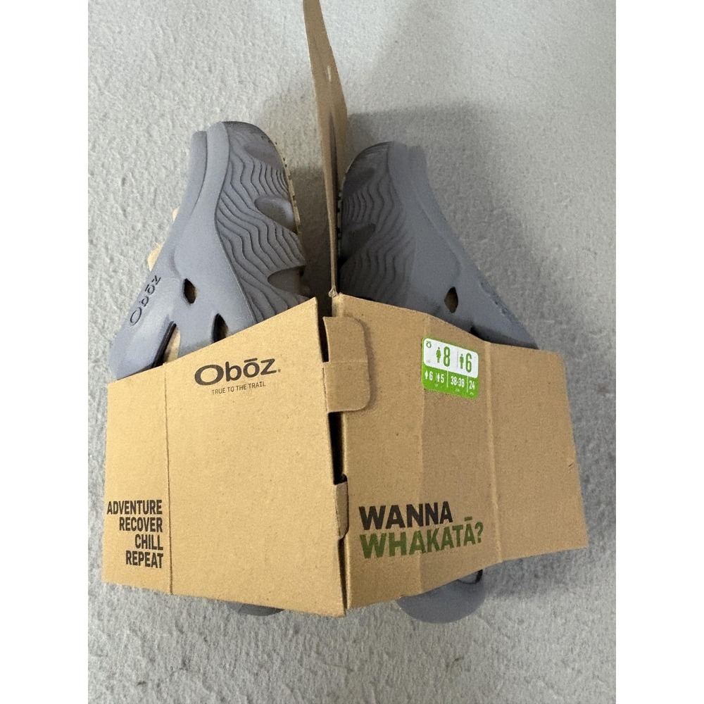 Oboz Whakata Coast Shoes Womens Size 8 Gray New Recovery Clogs Sandals‎